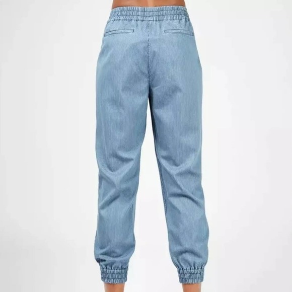 Sweaty Betty Twilight‎ 7/8 Trouser S Blue Chambray Stripe Jogger - Picture 3 of 12